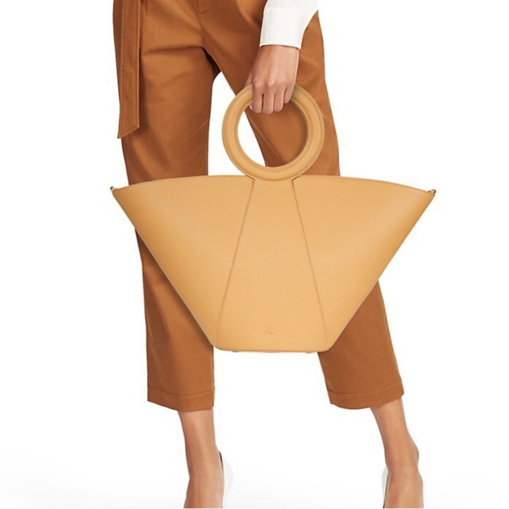 Cult Gaia Roksana leather fan tote